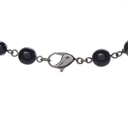 Chanel Ruthenium Pearl Bead CC Long Necklace Black 4 of 6