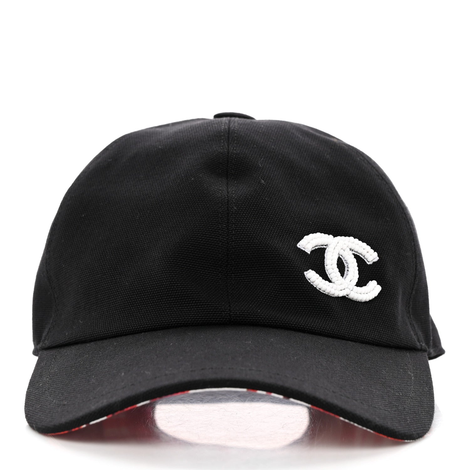 Chanel Cotton Beaded CC Cap Hat Black 3 of 10