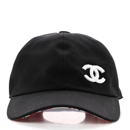 Chanel Cotton Beaded CC Cap Hat Black 3 of 10