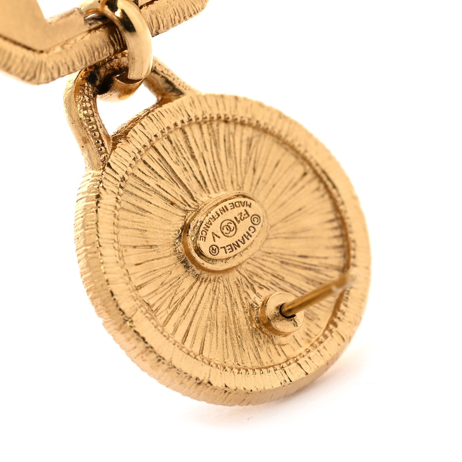 Chanel Pearl CC Tags Drop Earrings Gold 4 of 6