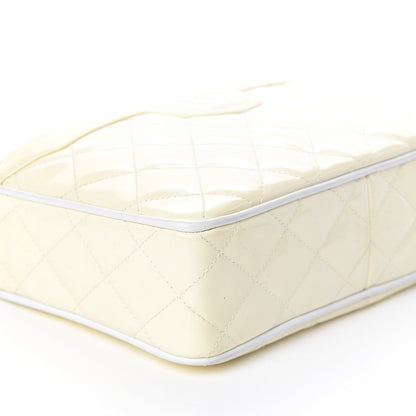 Chanel Patent Calfskin Quilted CC Tassel Camera Case White 10 of 11