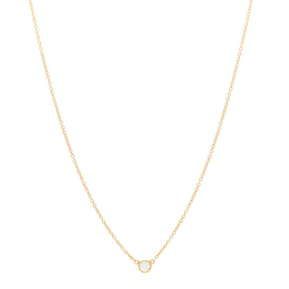 Tiffany 18K Yellow Gold Diamond .14ct Elsa Peretti Diamonds by the Yard Pendant Necklace 1 of 4