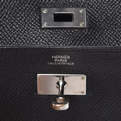 Hermes Epsom Kelly Longue Wallet Black 7 of 9