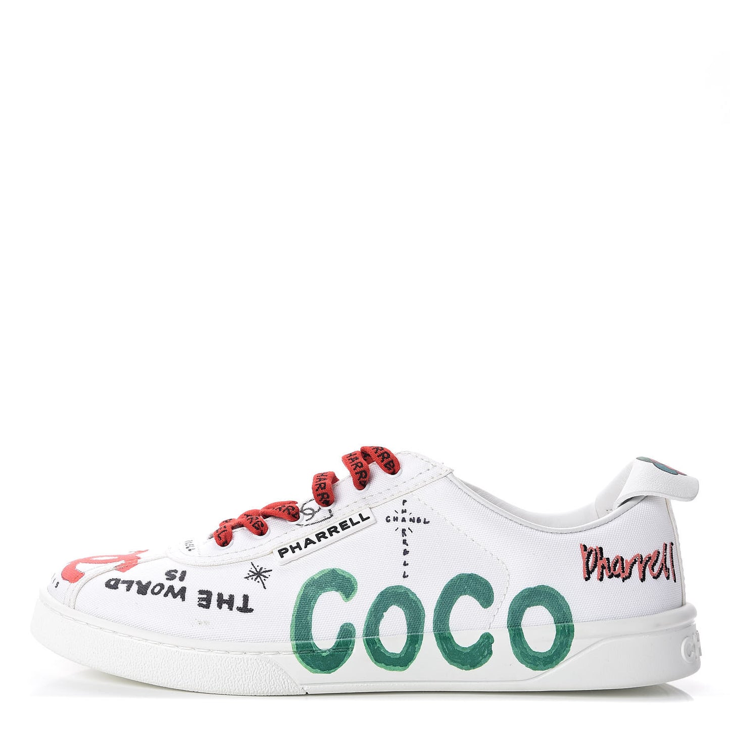 x Pharrell Williams Calfskin Womens Sneakers 40 White