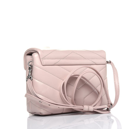 Saint Laurent Calfskin Y Quilted Monogram Toy Loulou Crossbody Bag Marble Pink 3 of 14