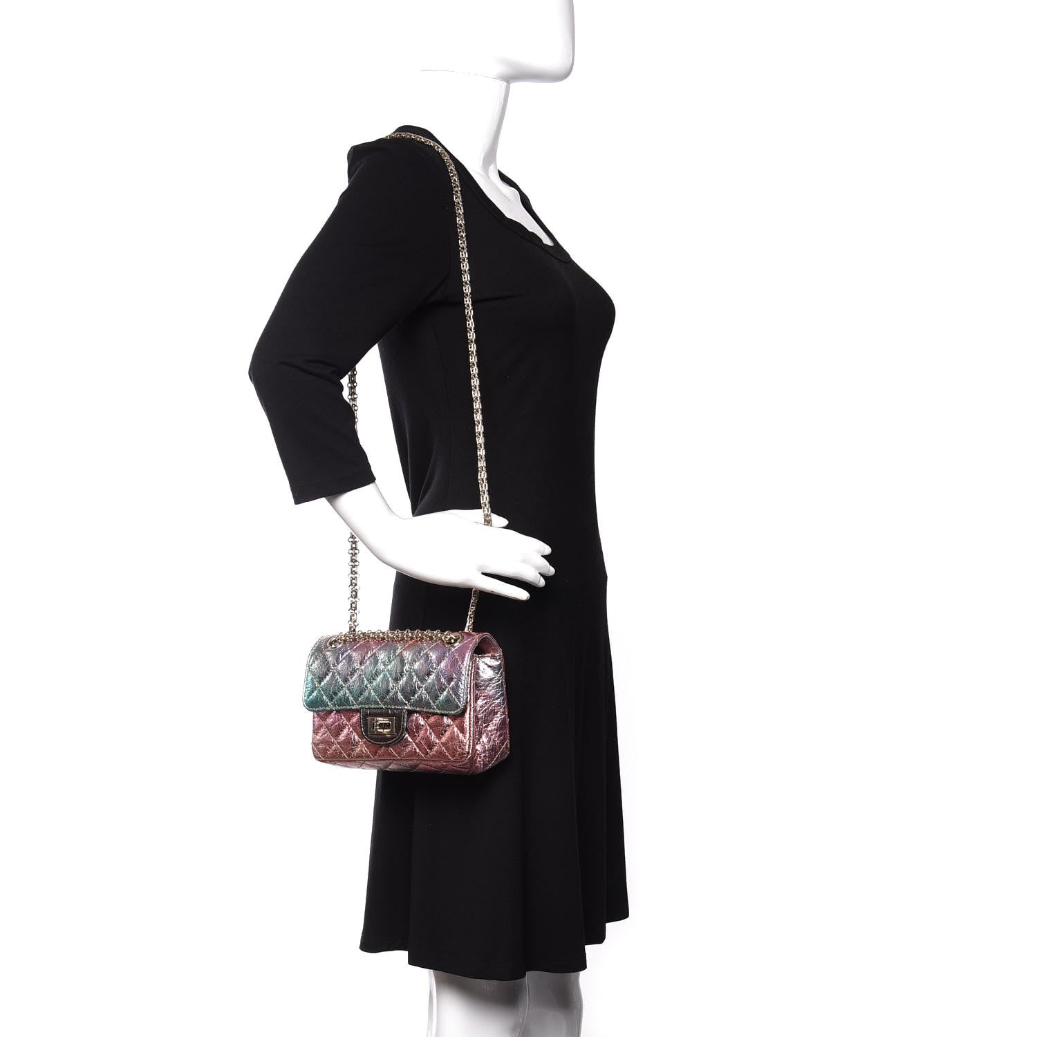 Chanel Metallic Goatskin Quilted Mini 2.55 Reissue Flap Multicolor 2 of 10