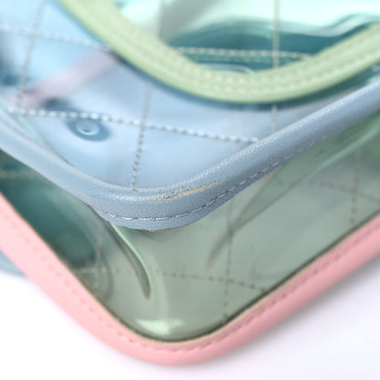 Chanel Lambskin PVC Quilted Mini Coco Splash Flap Blue Green 11 of 12