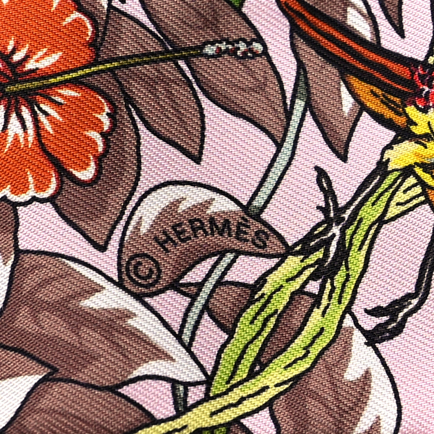 Hermes Silk Jungle Love Love Twilly Rose Pale Etoupe 3 of 4