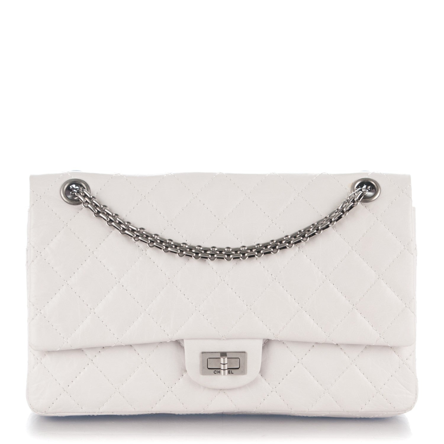 Chanel Aged Calfskin 50th Anniversary 2.55 Reissue 226 White 1 of 8