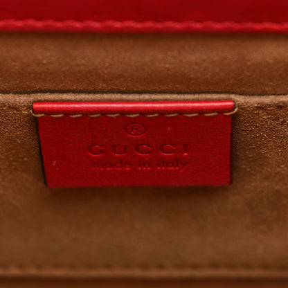 Gucci GG Supreme Monogram Calfskin Small Padlock Shoulder Bag Beige Hibiscus Red New Rosette 6 of 10