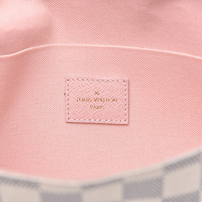Louis Vuitton Damier Azur Pochette Felicie Chain Wallet Rose Ballerine 6 of 16
