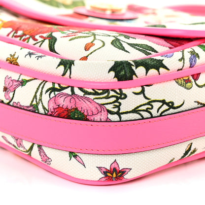Gucci Canvas Flora Floral Shoulder Bag White Fuchsia Fluo 9 of 9