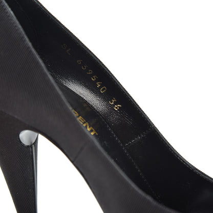 Saint Laurent Grosgrain Penelope Pumps 36 Black 8 of 9