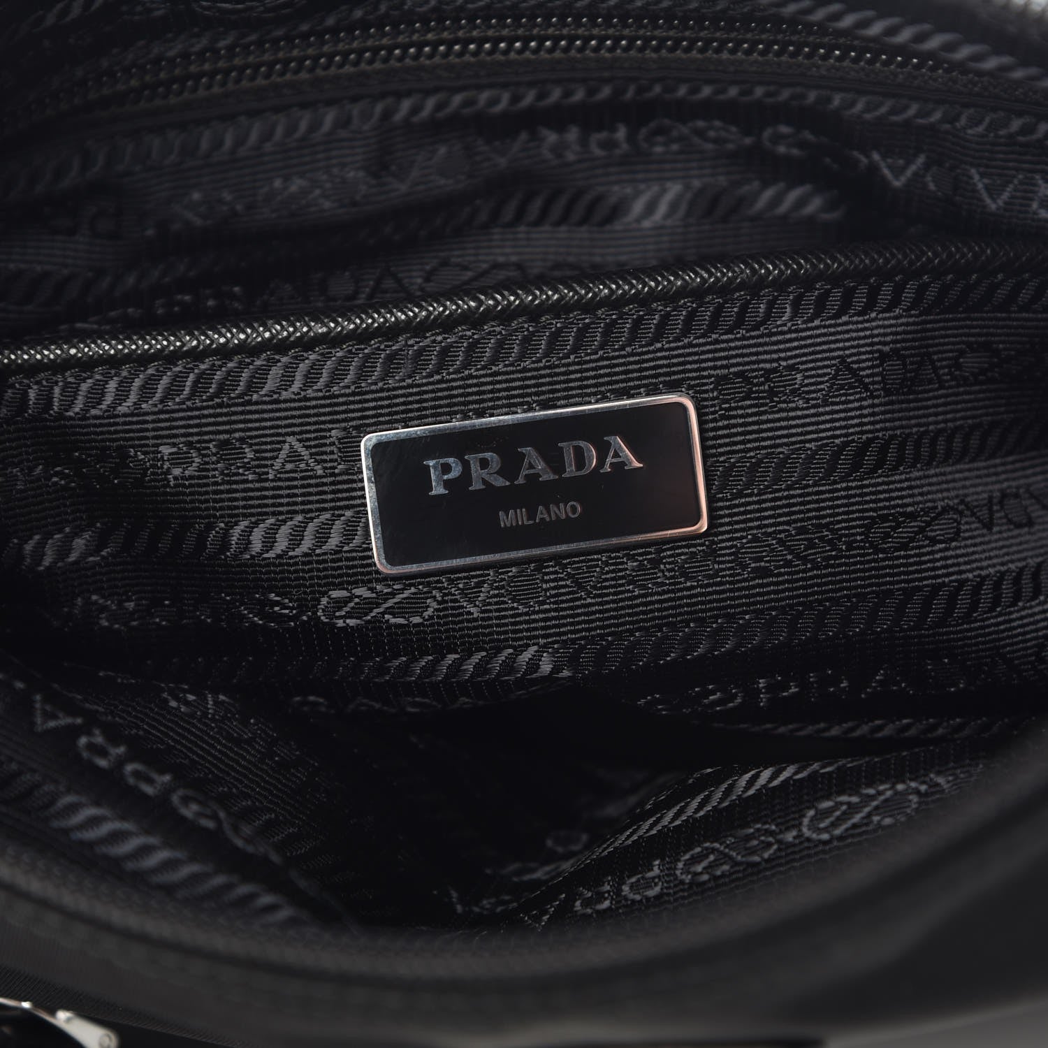 Prada Nylon Saffiano Flat Messenger Bag Black 6 of 8