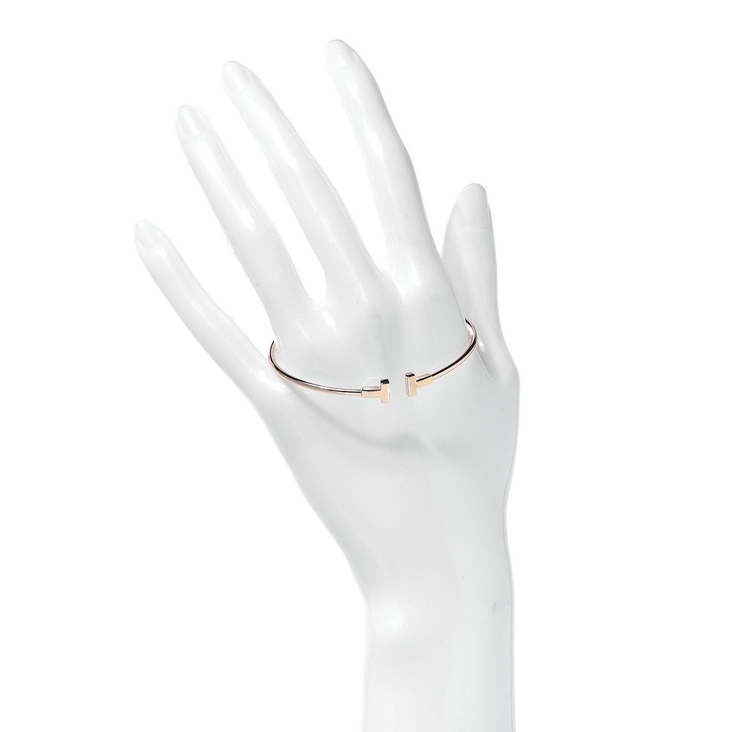 18K Rose Gold Narrow T Wire Bracelet
