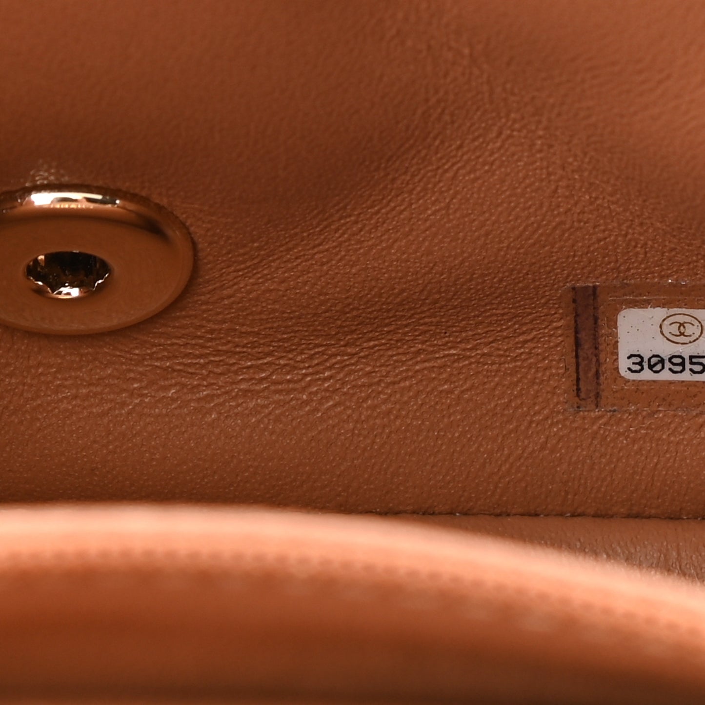 Lambskin Quilted Mini Square Flap Brown