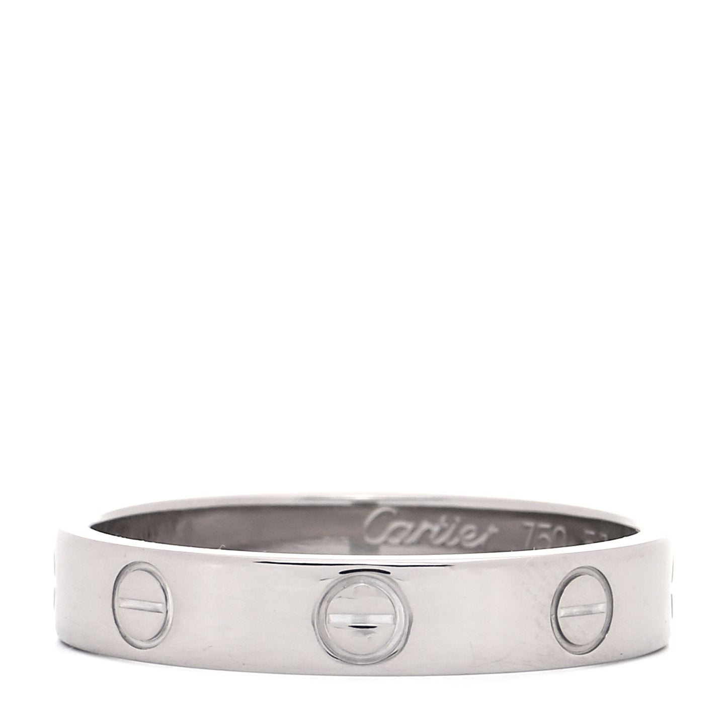 18K White Gold 4mm LOVE Wedding Band Ring 57 8