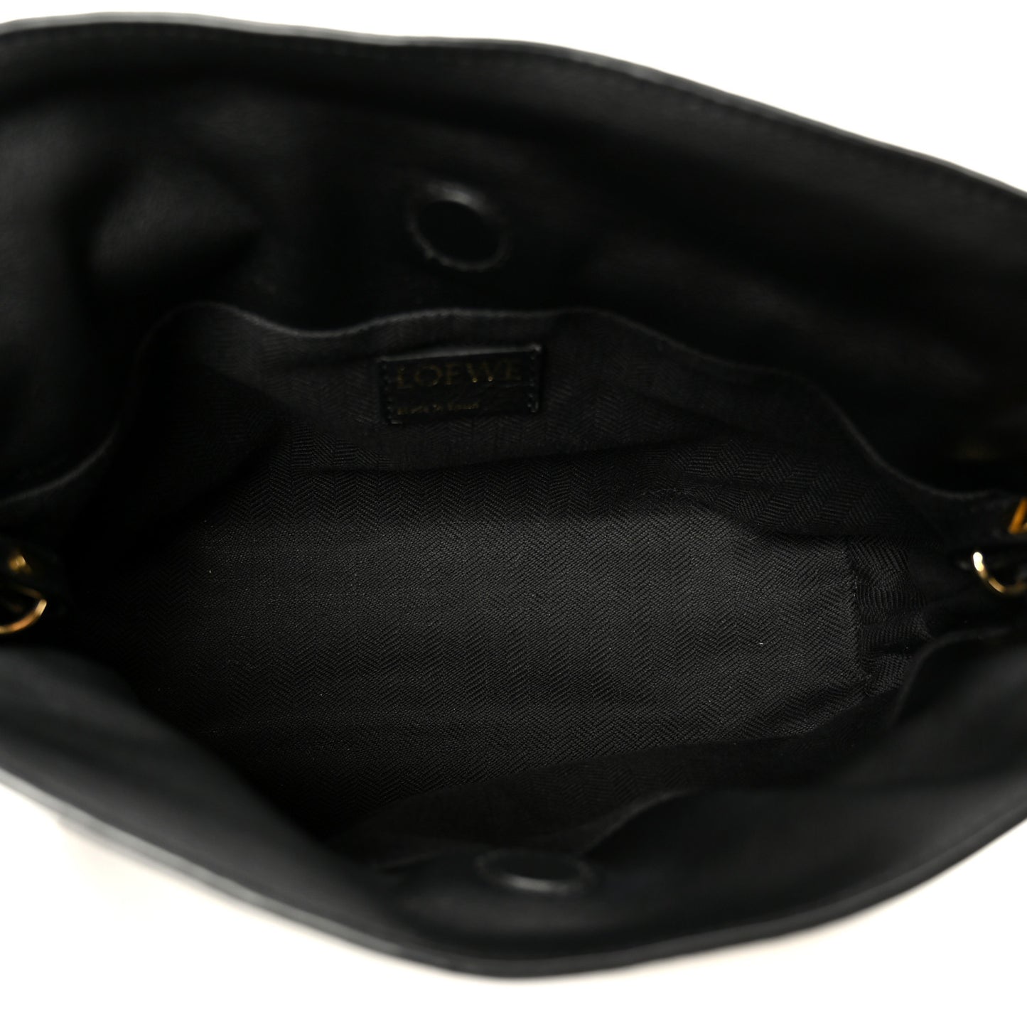 Jacquard Anagram Calfskin Mini Flamenco Knot Clutch Navy Black