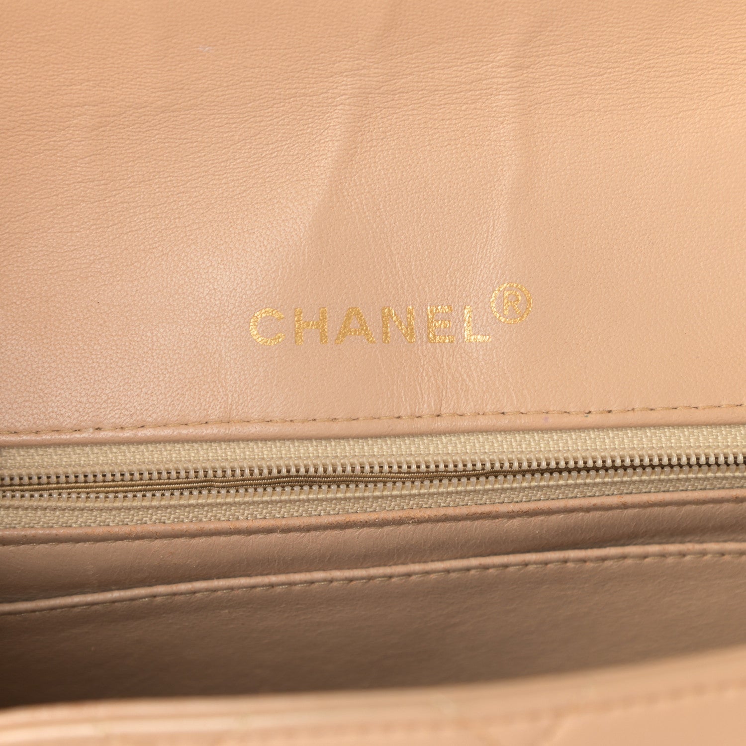 Chanel Lambskin Quilted Medium Single Flap Beige 6 of 10