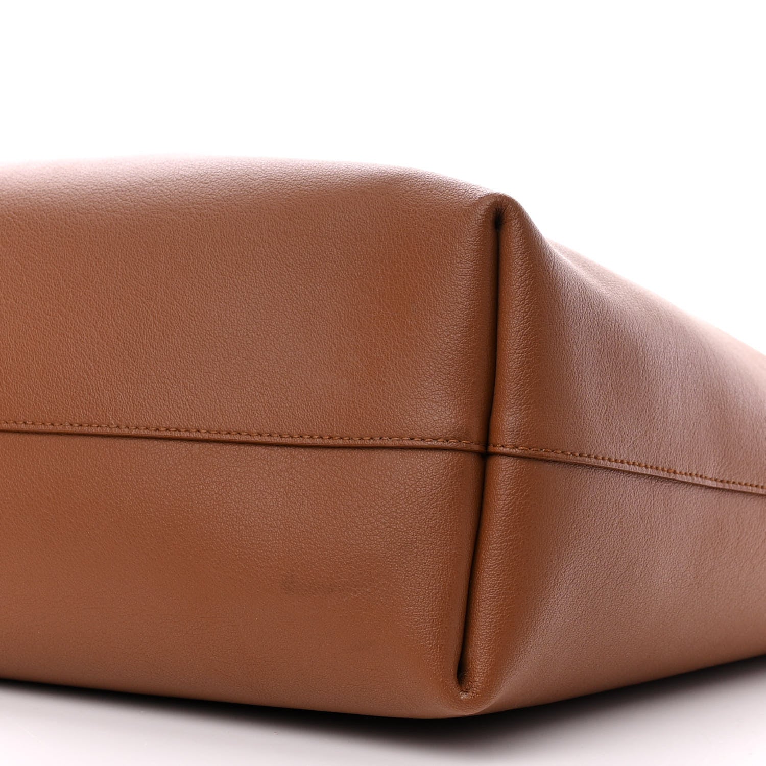 Saint Laurent Calfskin Large Shopping Tote Dark Tan 8 of 17