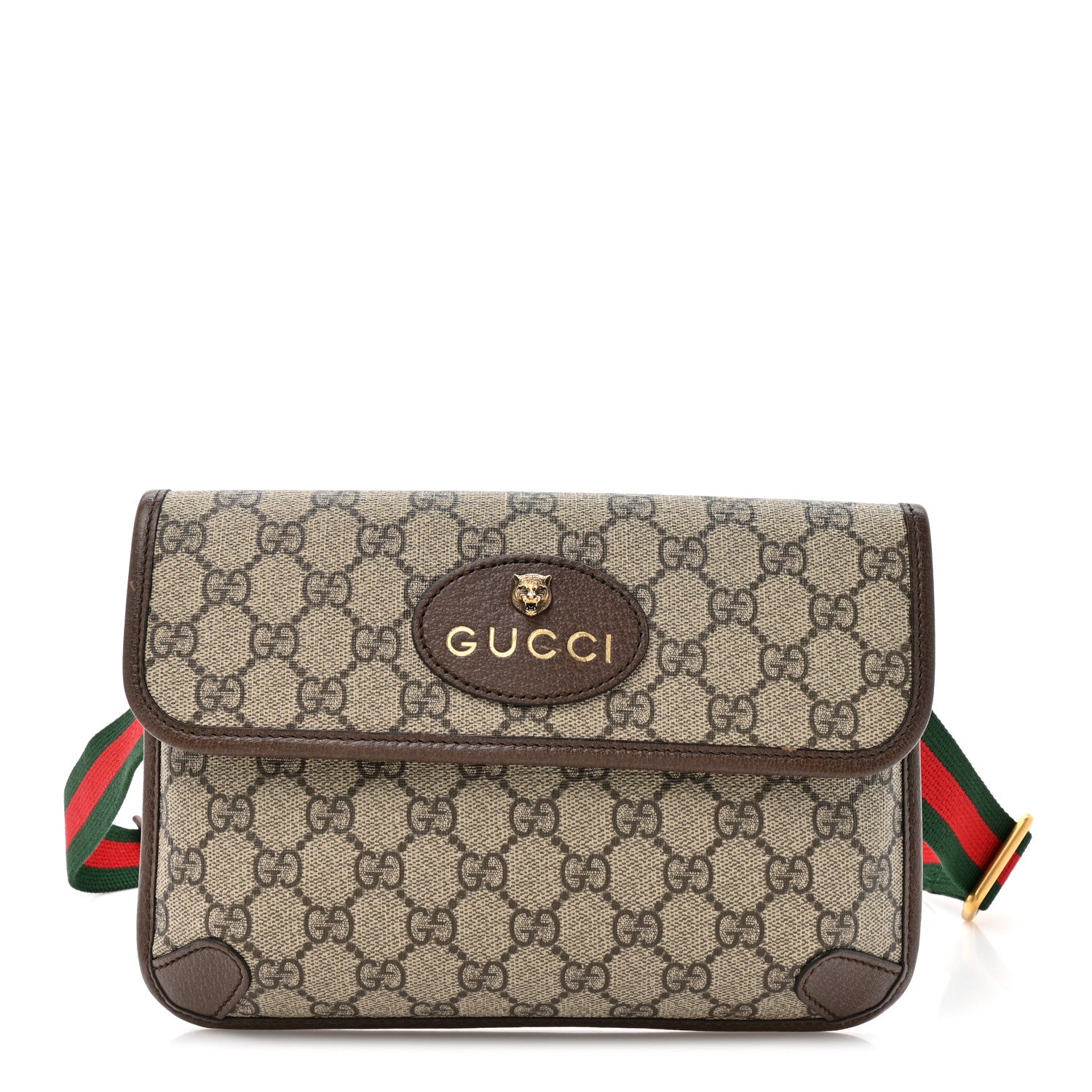 Gucci GG Supreme Monogram Neo Vintage Web Belt Bag Brown 1 of 15