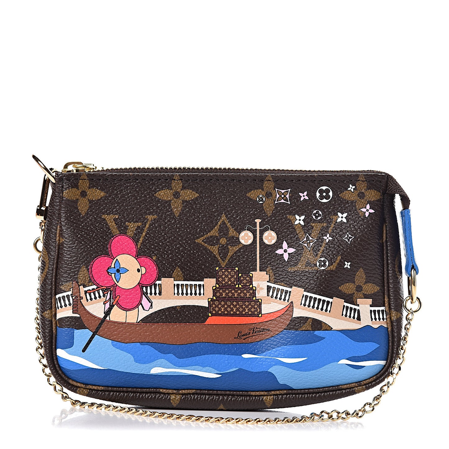 Monogram 2019 Christmas Animation Mini Venice Pochette Accessories Blue