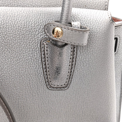 MCM Metallic Grained Calfskin Mini Milla Tote Spike Silver 11 of 11