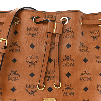 MCM Visetos Essential Drawstring Bag Cognac 7 of 9