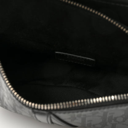 Christian Dior Calfskin Perforated Oblique Galaxy Mens Saddle Bag Black 5 of 8