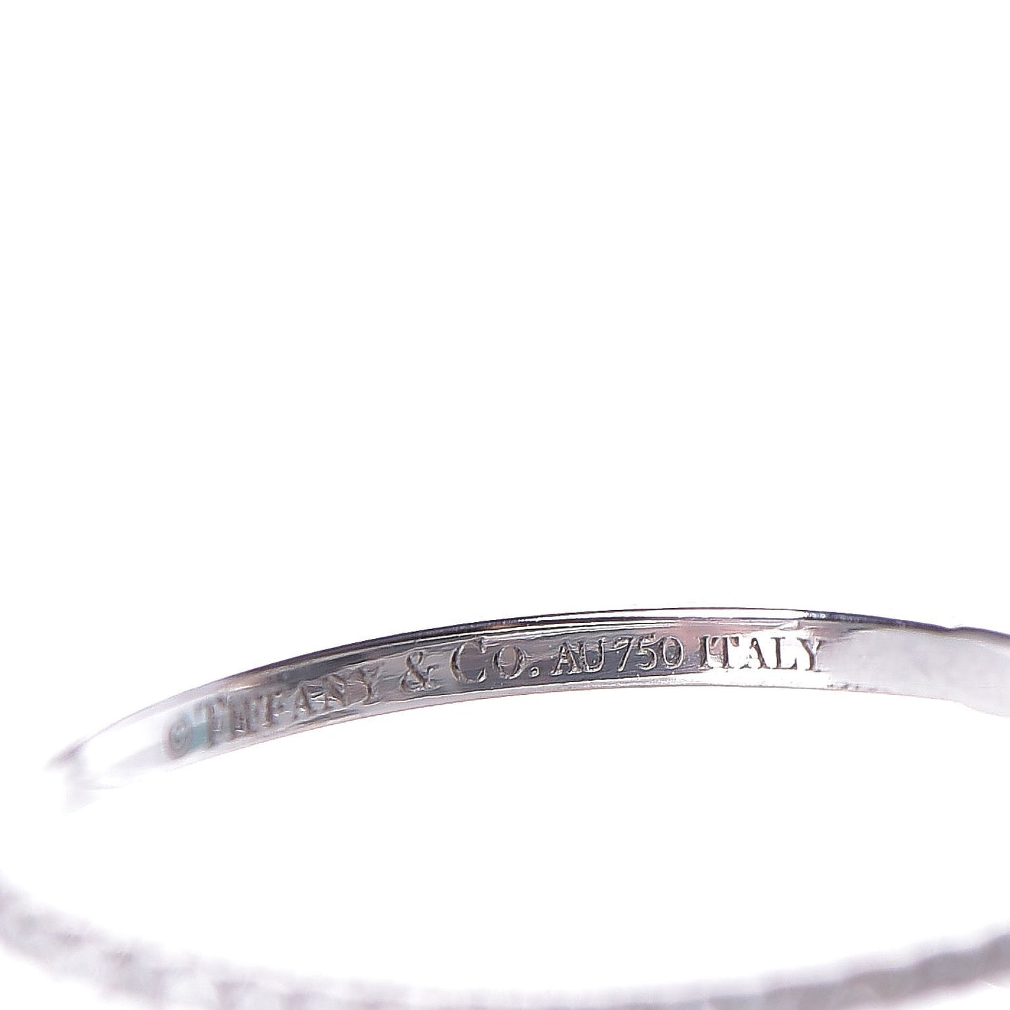 18K White Gold Diamond T Wire Pave Ring 55 7.25
