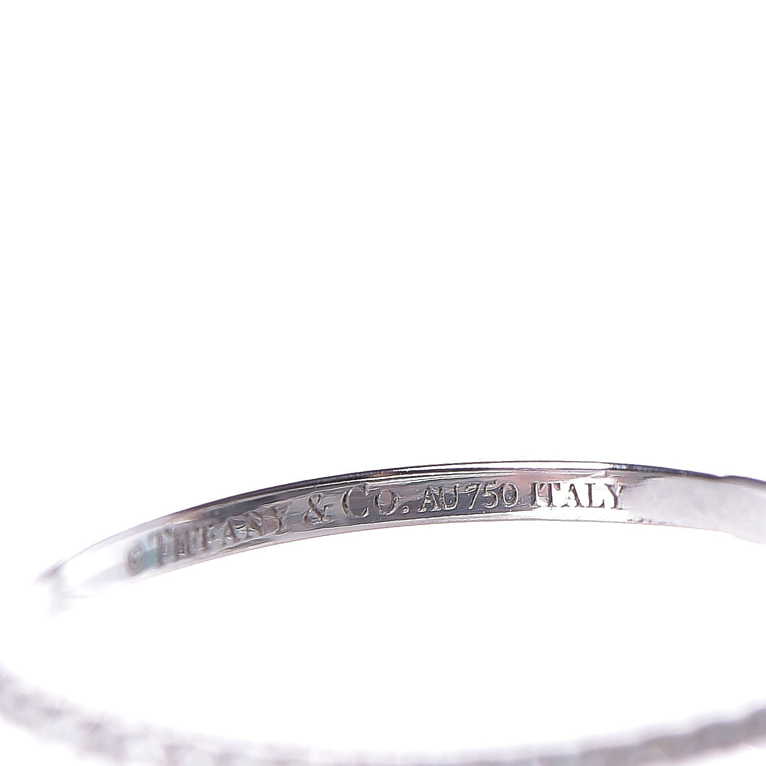 Tiffany 18K White Gold Diamond T Wire Pave Ring 55 7.25 4 of 5