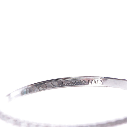 Tiffany 18K White Gold Diamond T Wire Pave Ring 55 7.25 4 of 5