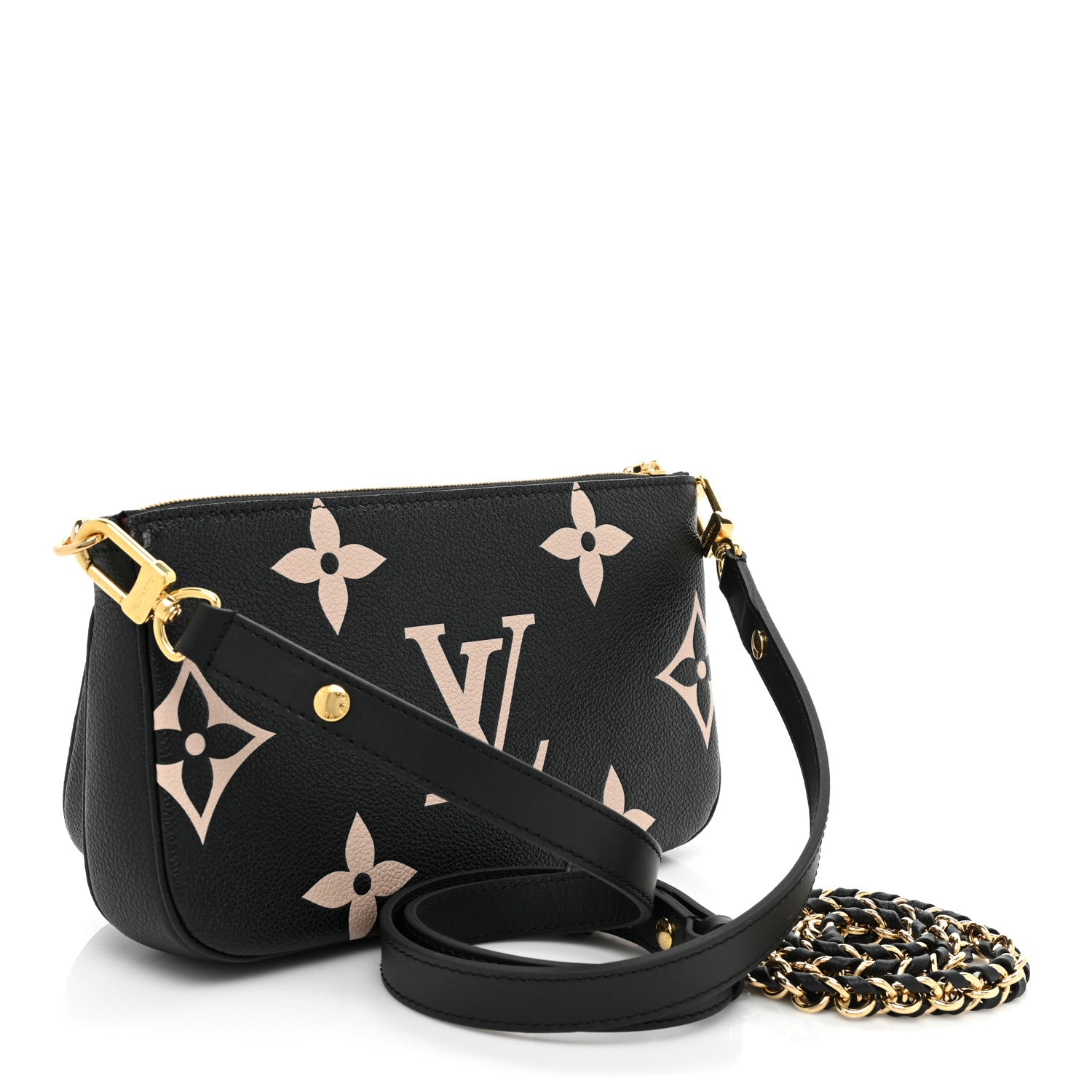 Louis Vuitton Empreinte Monogram Giant Multi Pochette Accessories Black Beige 3 of 12