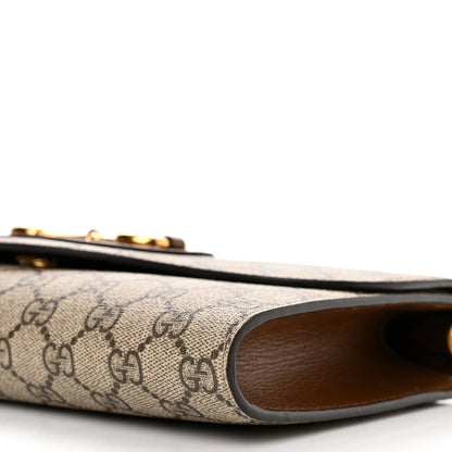 Gucci GG Supreme Monogram Azalea Calfskin Web Small Horsebit 1955 Crossbody Bag Beige Ebony Brown Sugar 10 of 15