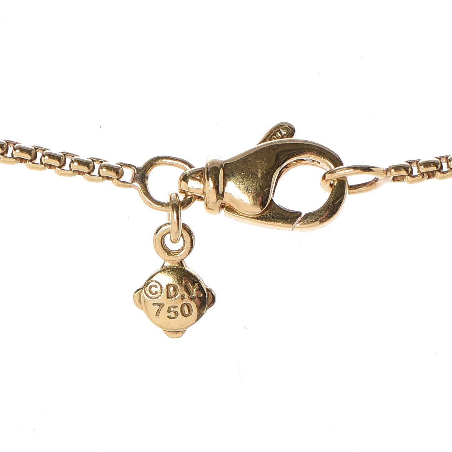 18K Yellow Gold Infinity Station Necklace