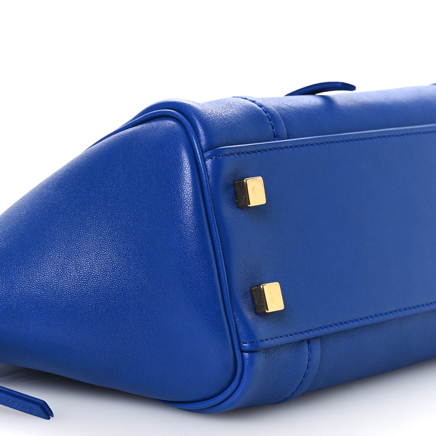 Supple Shiny Lambskin Little New Luggage Oxide Blue
