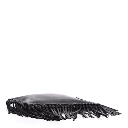 Valentino Garavani Calfskin Rockee Fringe Clutch Black 4 of 8