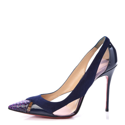 Christian Louboutin PVC Suede Patent Watersnake Galata 100 Pumps 39.5 Eclipse 1 of 12