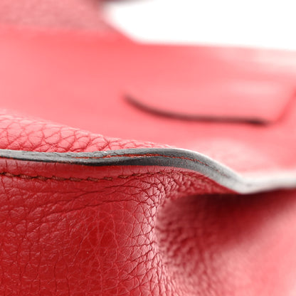 Hermes Taurillon Clemence Bi-Color Jypsiere 31 Rouge Casaque Rouge H 14 of 14