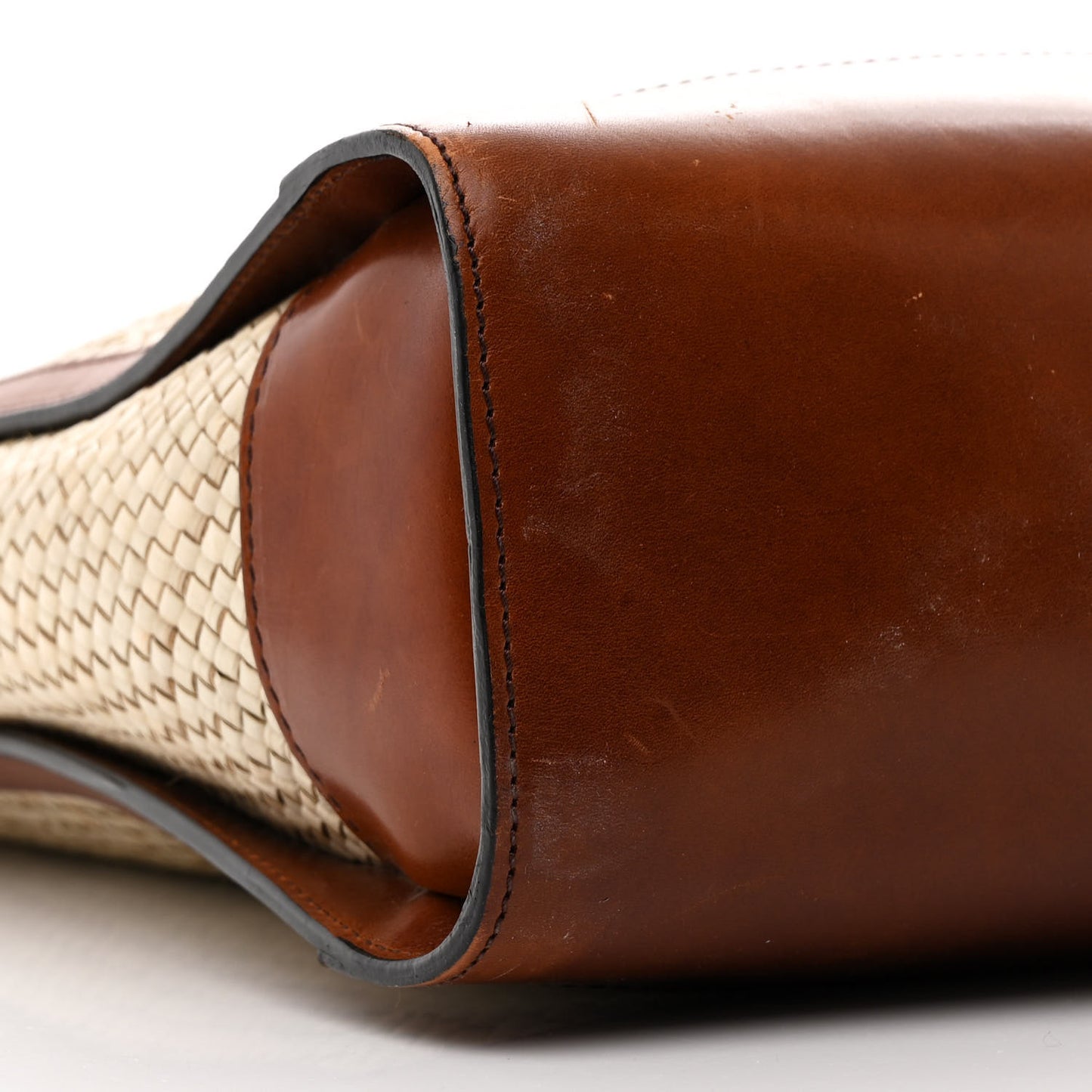 Prorsum Buffalo Raffia Tote Dark Tan