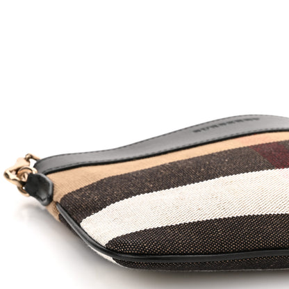 Burberry Mega Check Peyton Crossbody Clutch Bag Black 10 of 12