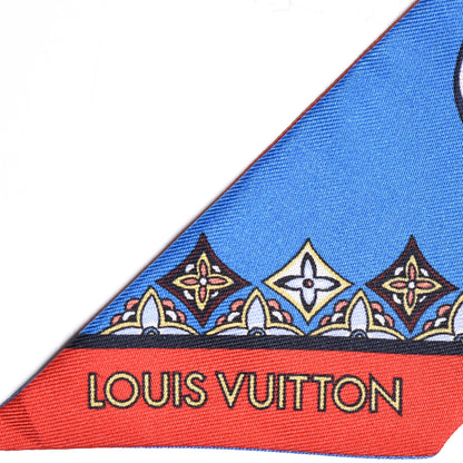 Louis Vuitton Silk Monogram Innocence BB Bandeau Blue 3 of 4