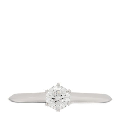 Tiffany Platinum Diamond .30ct Solitaire Engagement Ring 50 5.25 1 of 5
