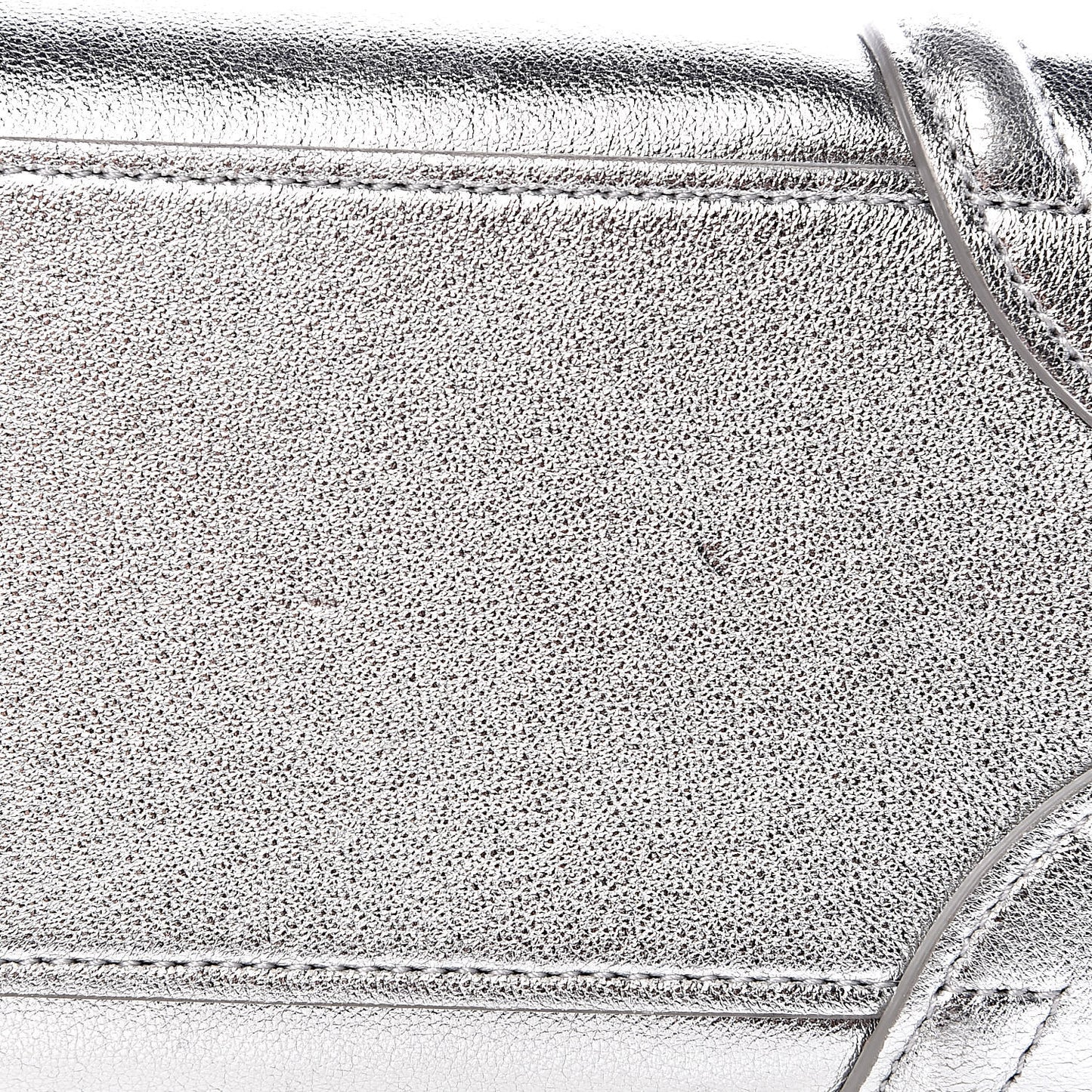 Laminated Lambskin Nano Luggage Silver