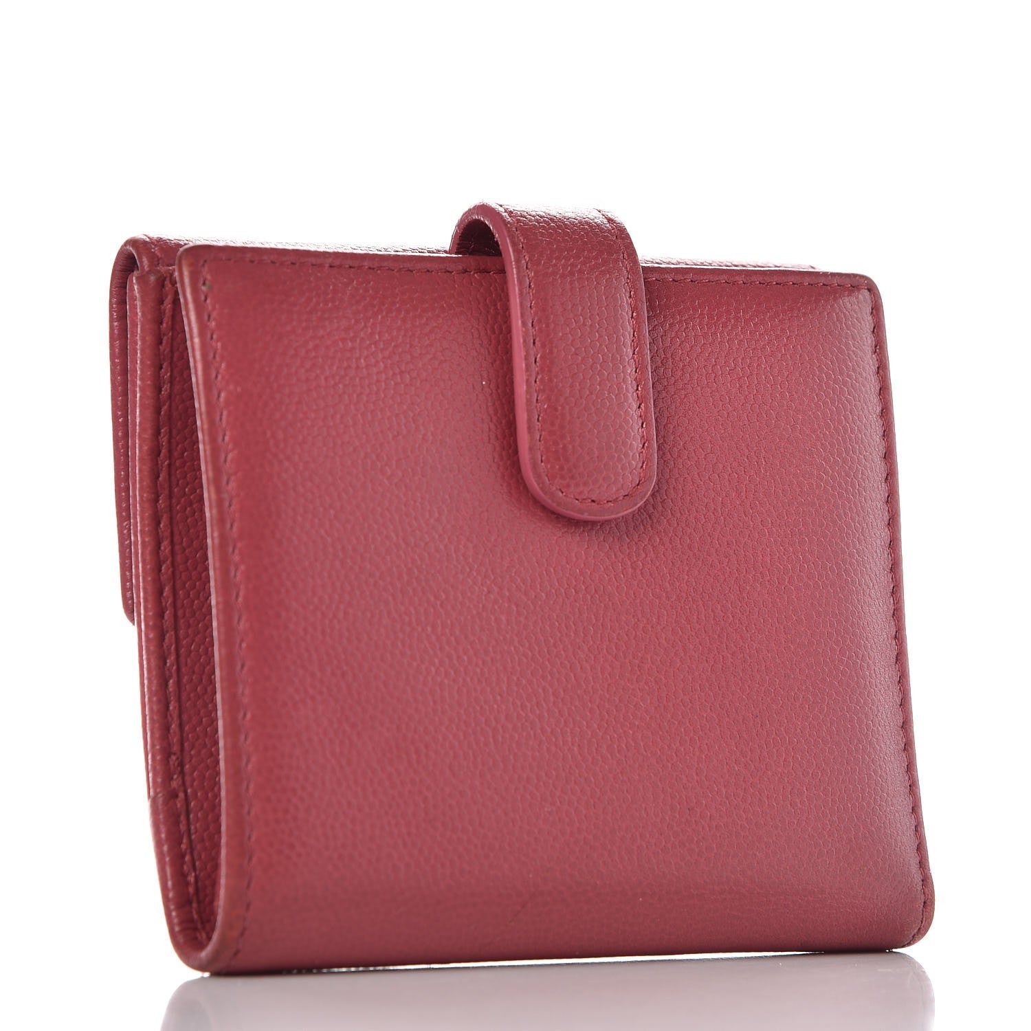 Chanel Caviar Sevruga Compact Wallet Fuchsia 3 of 11