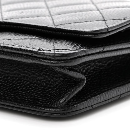 Chanel Caviar Quilted Wallet On Chain WOC Black 11 of 12