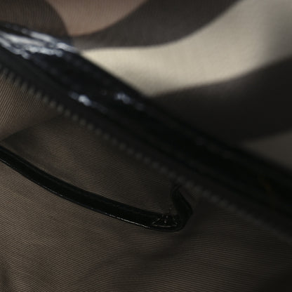 Burberry Nova Check Patent Small Chester Bowling Bag Black 8 of 15