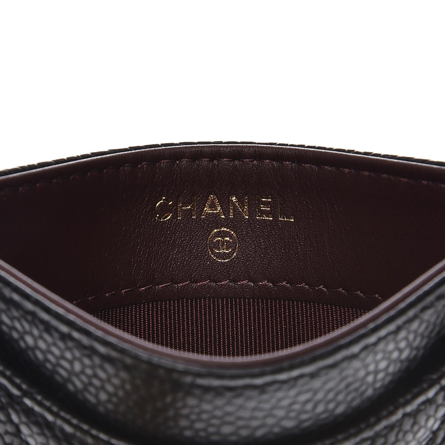 Caviar Quilted Card Holder Black