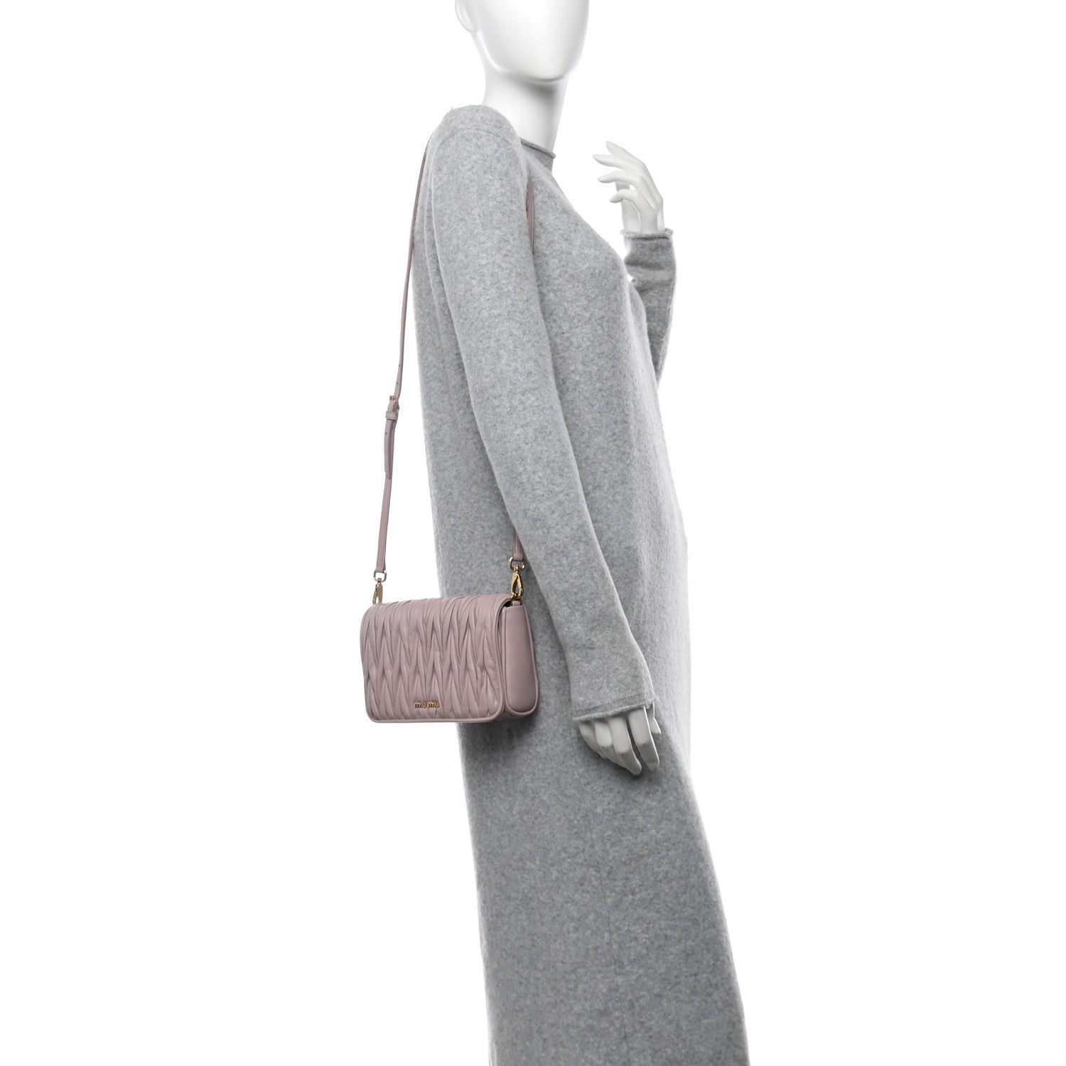 Miu Miu Nappa Matelasse Crossbody Mughetto 2 of 9
