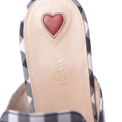 Gucci Cotton Gingham Womens Princetown Slippers 40.5 Black 7 of 11